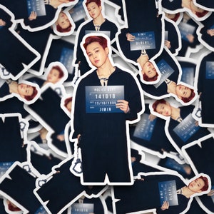 Jimin Sticker | Butter Mugshot |  Stickers | Bangtan Sticker | Vinyl Decal for Laptop, Tumbler, Phone
