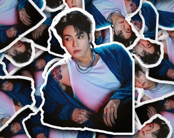 Jungkook Golden Concept Photo Sticker |  Stickers | Bangtan Sticker | Jungkook | Vinyl Decal for Laptop, Tumbler, Phone