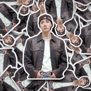 Pegatina para cinturón de Mona Lisa de J-Hope / Boceto fotográfico de Mona Lisa / Pegatinas de J-Hope / Pegatina de Hobicore / Hobi / Calcomanía de vinilo para portátil, vaso y teléfono