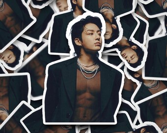Jungkook Golden Shirtless Concept Photo Naklejka | Naklejki | Naklejka Bangtan | Jungkook | Naklejka winylowa na laptopa, kubek, telefon