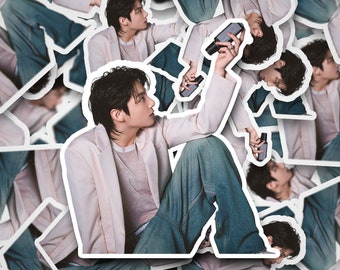 Jungkook Golden Camera Concept Photo Sticker |  Stickers | Bangtan Sticker | Jungkook | Vinyl Decal for Laptop, Tumbler, Phone