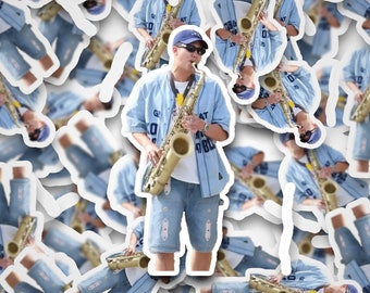 RM Saxophone Sticker |  RM Stickers | Bangtan Sticker | Namjoon | Vinyl Decal for Laptop, Tumbler, Phone