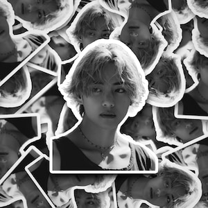 Taehyung Layover Stare Sticker |  Stickers | Bangtan Sticker |  V | Taehyung | Vinyl Decal for Laptop, Tumbler, Phone