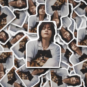 Taehyung and Yeontan Layover Sticker | | V Layover |  Stickers | Bangtan Sticker | Taehyung | Vinyl Decal for Laptop, Tumbler, Phone