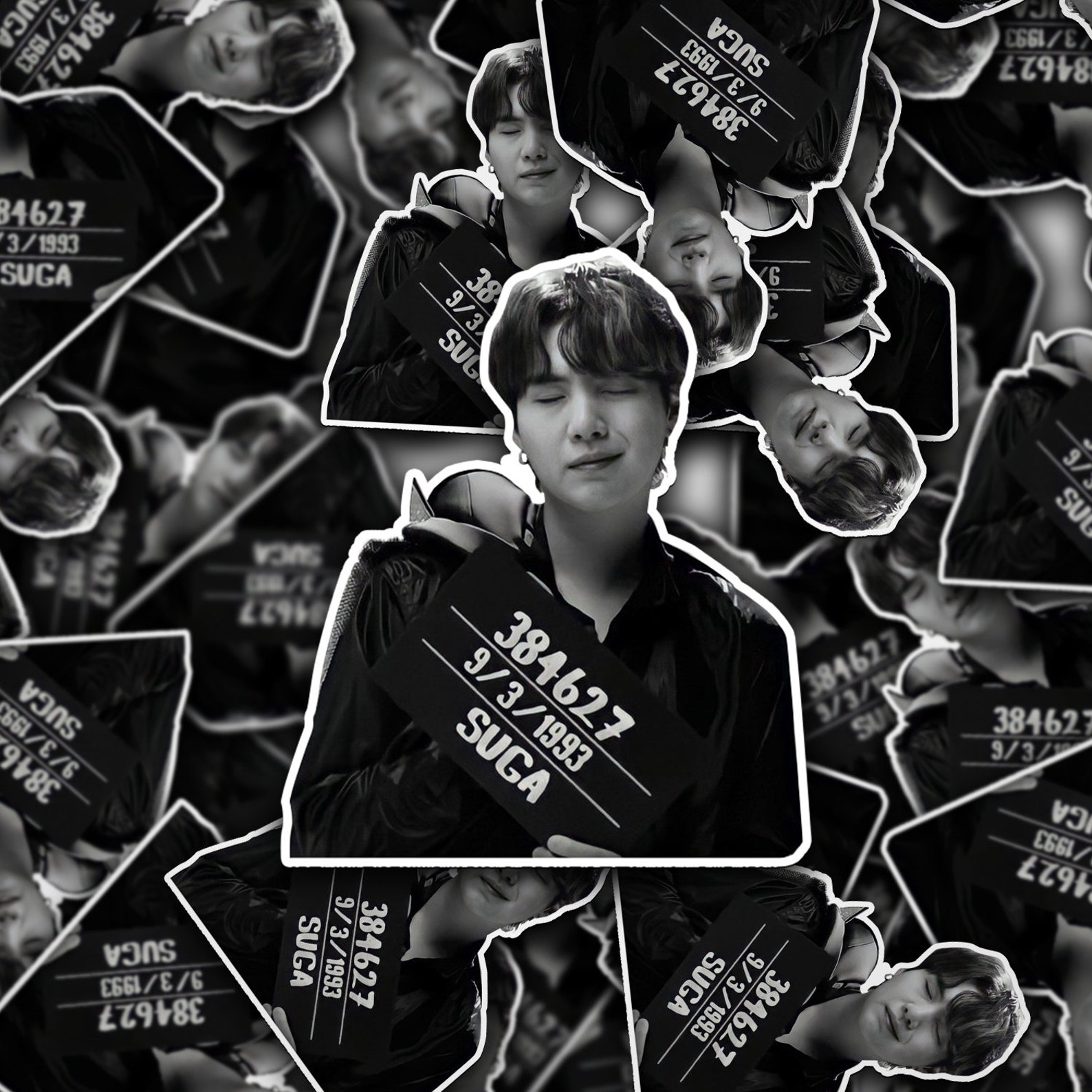 BTS Suga Sticker Butter Mugshot BTS Stickers Bangtan - Etsy