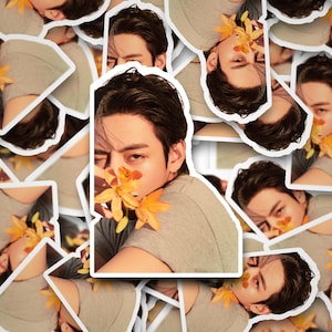 Taehyung Flower Sticker |  V Stickers | Bangtan Sticker | Taehyung | Vinyl Decal for Laptop, Tumbler, Phone