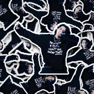 Yoongi De wereld is plat, weet je dat niet? Sticker | Stickers | Bangtan-sticker | Yoongi | Vinyl sticker voor laptop, tuimelaar, telefoon
