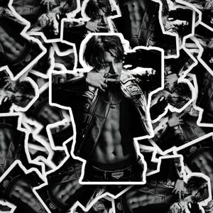 j-hope Killin' It Girl Abs Sticker | Killin It-fotoschets | j-hope-stickers | Hobicore-sticker | Vinylsticker voor laptop, beker, telefoon