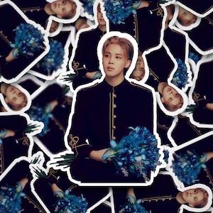Jimin Bouquet Sticker | Jimin Stickers | Bangtan Sticker | Vinyl Decal for Laptop, Tumbler, Phone