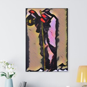 Tarot Wandbehang Kunst - Der Einsiedler - Esoterik spirituelle abstrakte Kunst - Großes Arcana Home Dekor im Stil der Leinwand Malerei