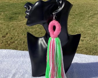 Oorbellen kwast-garen