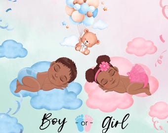 GENDER ONTHULLENDE UITNODIGING: alleen bewerkbare download