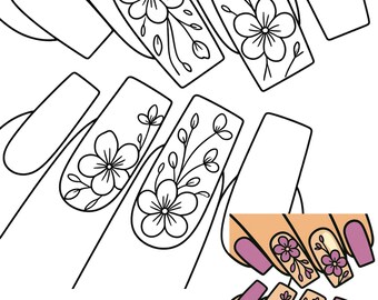 Paint Party- NAIL EDITION- Pre Drawn Canvas ONLY