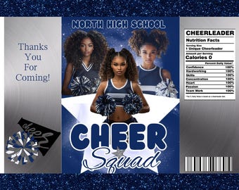CHEERLEADER PARTY FAVORS: alleen 7 bewerkbare digitale downloads
