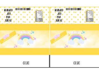 Kaneelbroodje PARTY FAVORS: alleen 7 bewerkbare digitale downloads