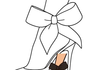 Pick 10 SIP & Paint Anytime -Ladies SHOE EDITION- Pre Drawn Canvas