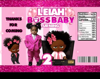 BOSSBABY Girl PARTY FAVORS: alleen 7 bewerkbare digitale downloads