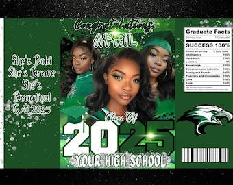 FEESTJES (groen) AFSTUDEREN: alleen 6 bewerkbare digitale downloads