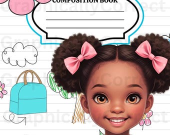 5 DIGITAL DOWNLOAD Composition NOTEBOOK Templates-Editable
