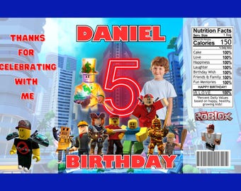 ROBLOX PARTY FAVORS- 7 Editable Digital Download Only
