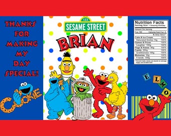 SESAM STREET PARTY-gunsten - alleen 5 bewerkbare digitale downloads