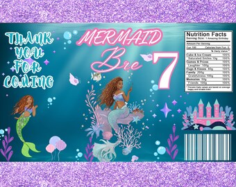 MERMAID PARTY GUNSTEN - alleen 5 bewerkbare digitale downloads