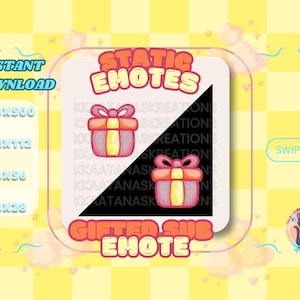 Present Gifted Sub Emote (1)- Twitch -Streamer - Discord -Youtube | Twitch Badges | Tier Badges | Community Badges /Emotes/Sub
