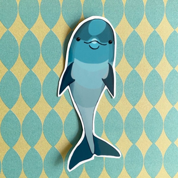 Vinyl Bottlenose Dolphin Sticker | Waterproof Porpoise Sticker