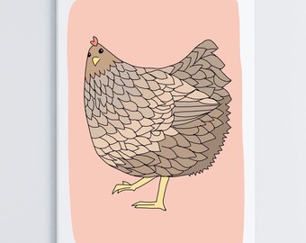 Chicken Card | Hen Card | Cute Bird Card