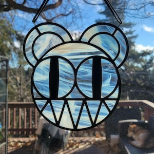 Radiohead Modified Bear, Kid A, Stained Glass, Suncatcher, Glass Art, Gift **PRE-ORDER**
