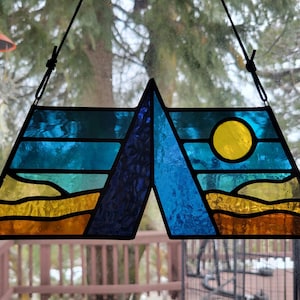ABGT Weekender, Camping Stained Glass Suncatcher, Above & Beyond, Anjunabeats, Rave, Trance, Edm, Anjuna, Gift **PRE-ORDER**