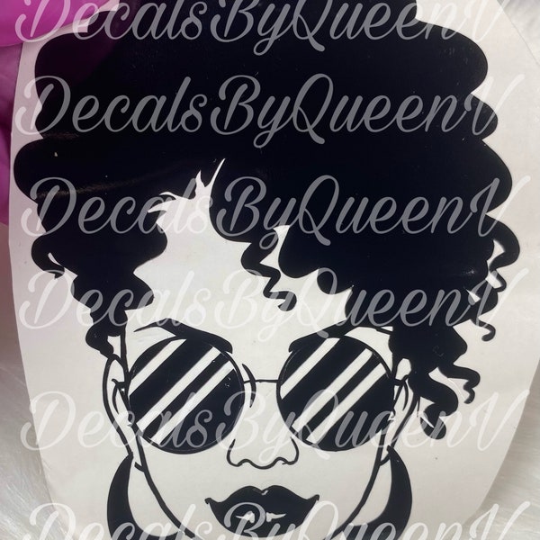 Essence Vinyl Decal|African American Woman Decal| Wine glass decal| bling mug decal| laptop decal| car decal|Tumbler Decal