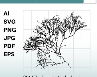 Limu / Ogo (Seaweed) Instant Download ai / svg / png / jpg / pdf / eps Hawaii svg, Hawaiian svg. Vector, Cut or Engrave Files.
