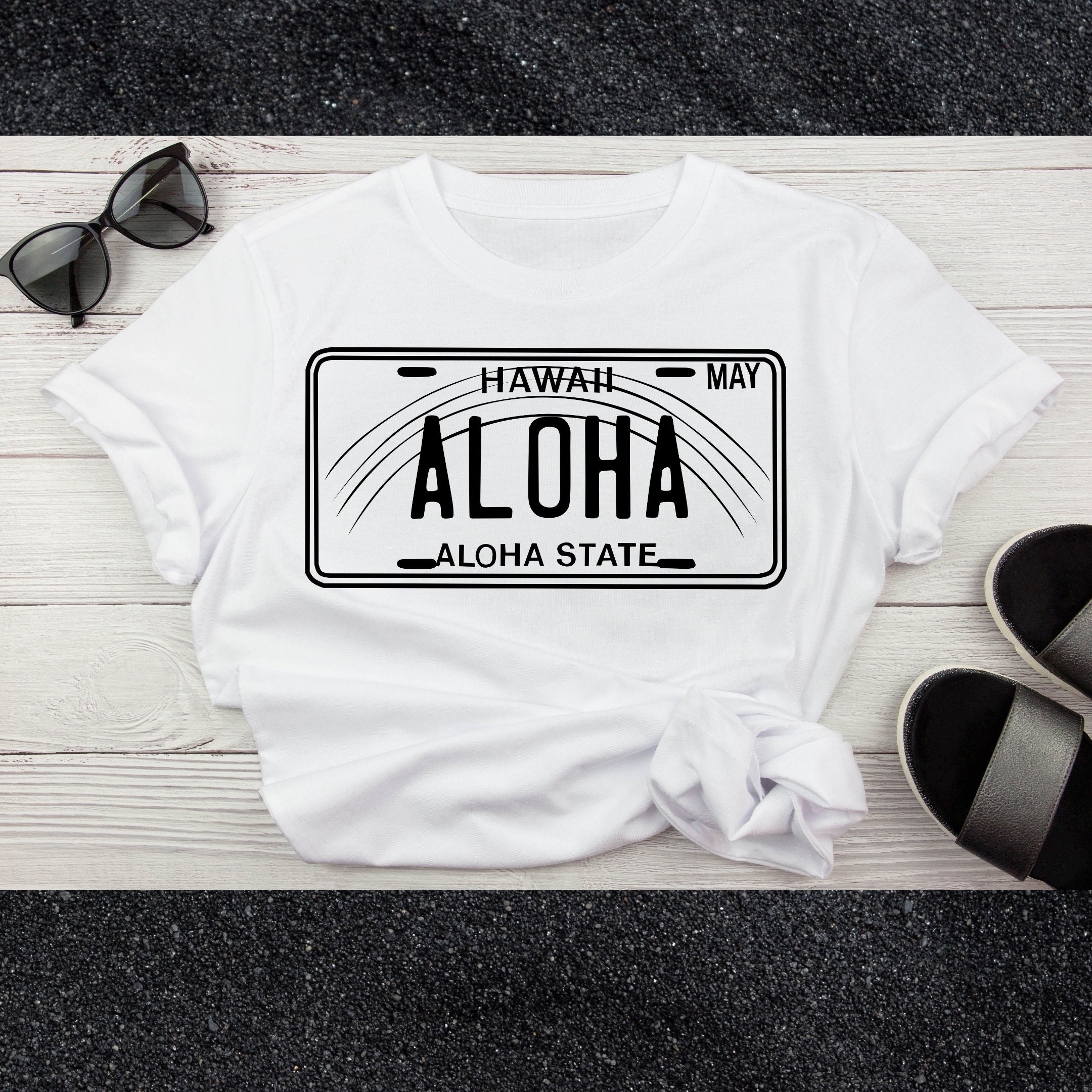 Hawaii License Plate Clipart Instant Download Ai / Svg / Png / Jpg