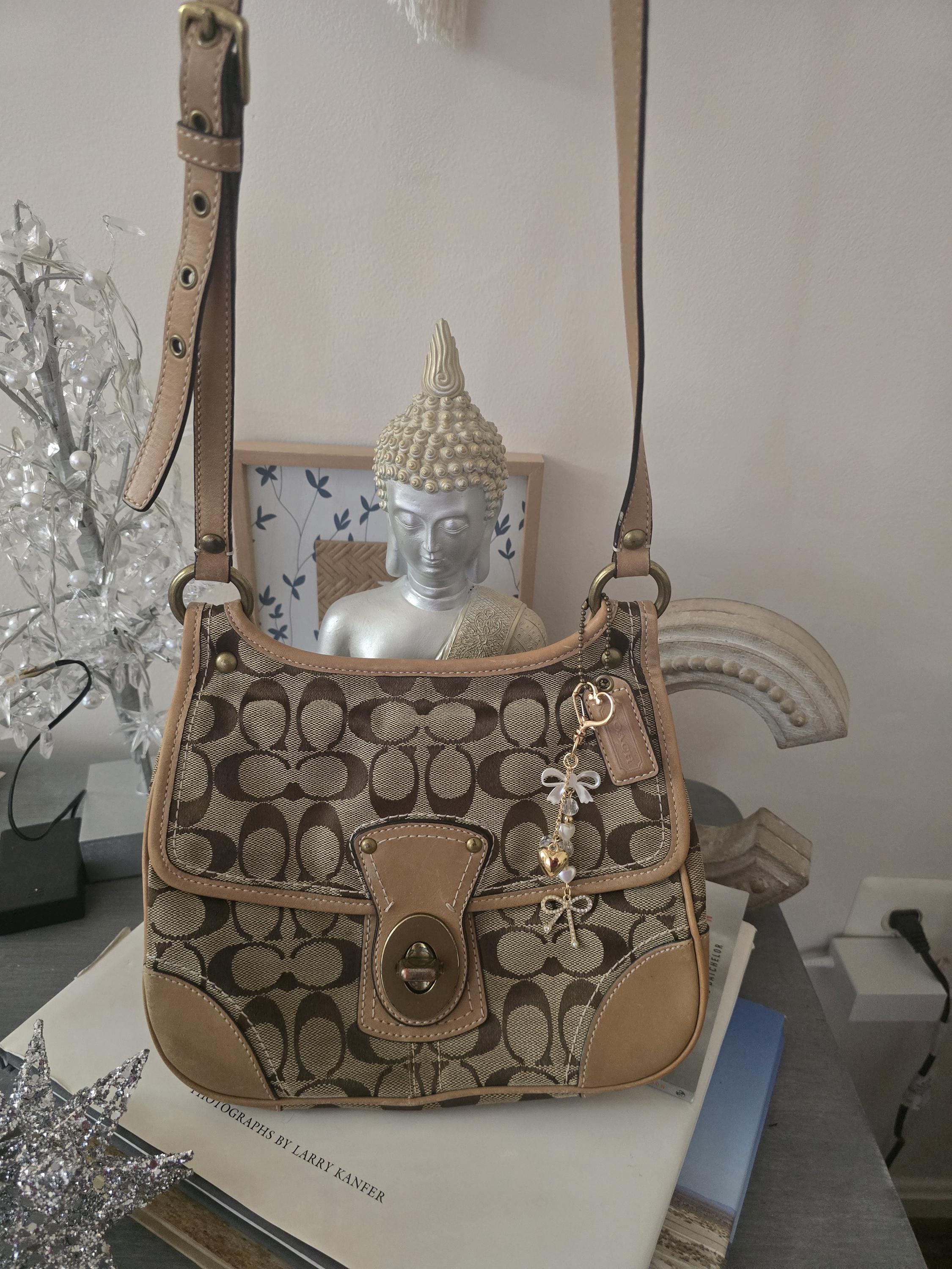 バッグ Y2K COACH Signature Tassel Shoulder Bag Coach Signature Y2k - Etsy