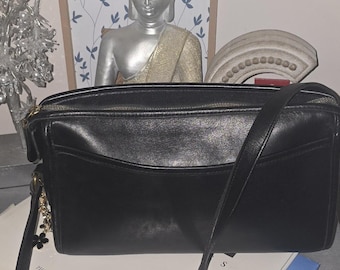 Vintage Coach Waist Pack 0516 Black Leather Size XS-S Made in USA