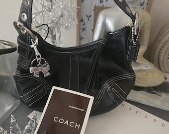 バッグ COACH archive Y2K Studded All Leather Vintage Y2K Coach Brown Studded Leather Shoulder Bag - Etsy