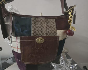 Vintage Coach Signature Satchel Handbag Retro 2000s Preppy + Y2K +