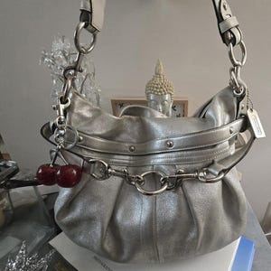 Vintage Coach Bag Silver - Etsy