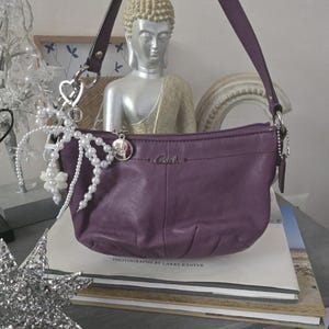Purple Leather Bag Vintage Coach - Etsy