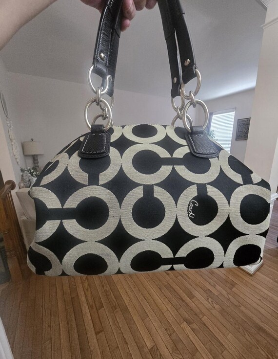 Coach vintage y2k style op art black and Grey satchel… - Gem