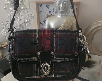 Coach Vintage Small Soho Hobo Buckle Flap Tweed Shoulder Bag - Etsy