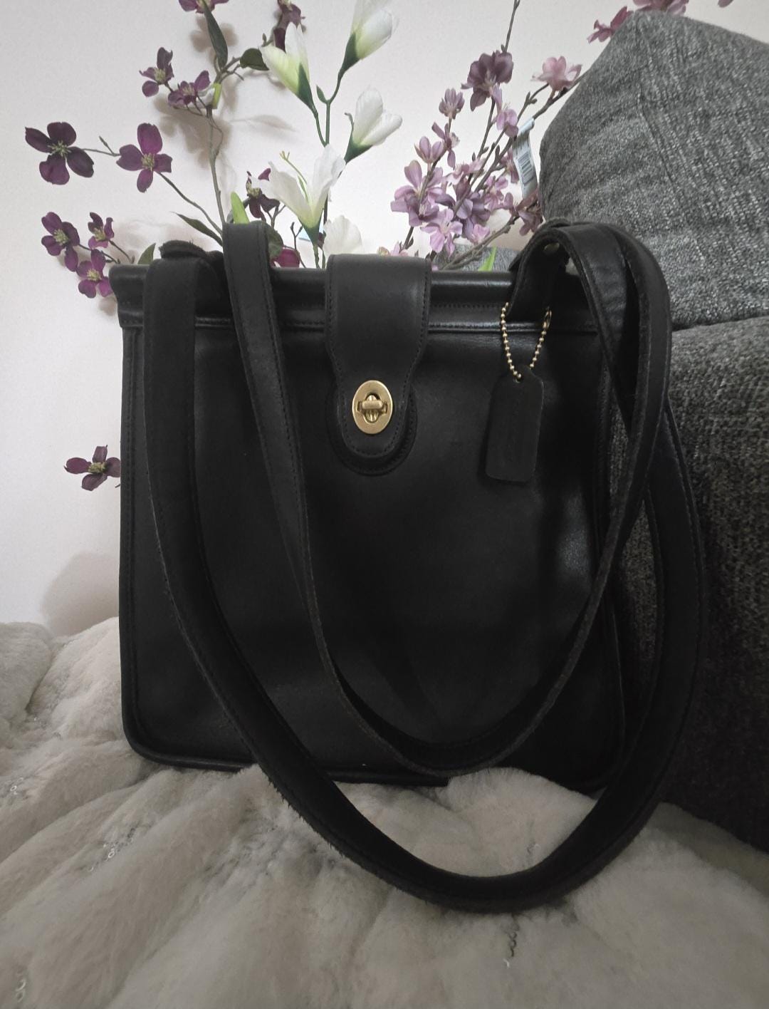 バッグ Coach Vintage 101-40 Black Leather Tote s-l1200.jpg