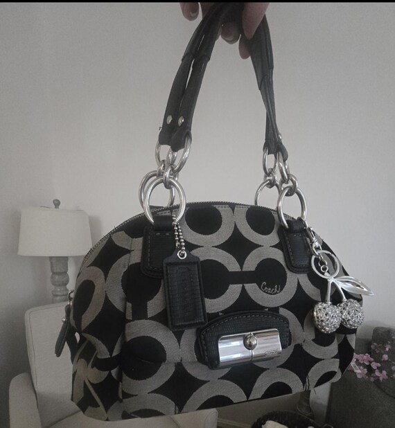 Coach vintage y2k style op art black and Grey satchel… - Gem
