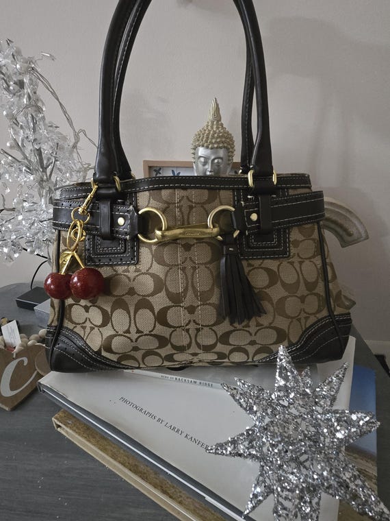 Coach Vintage Y2K Classic Signature Juaquard Khaki Ca… - Gem