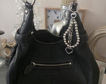 Vintage 1998 Black Coach Court Bag Black Leather Shoulder Bag