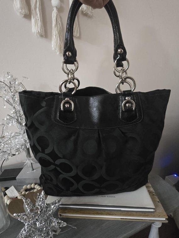 Coach Vintage Y2K Signature Black Juaquard Satchel Sh… - Gem