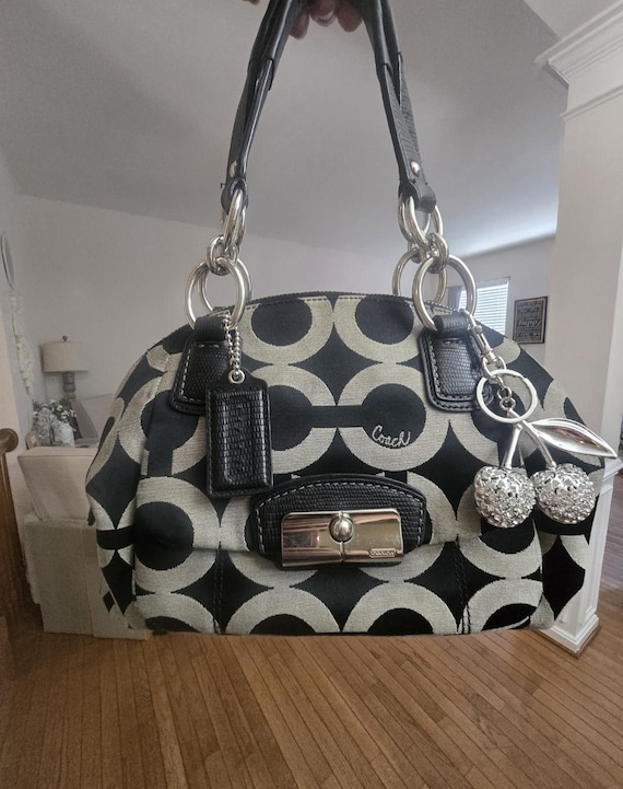 Coach vintage y2k style op art black and Grey satchel… - Gem