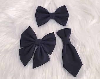 Black Dog Bow Tie: Sailor or Necktie Style