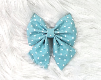 Aqua Pop Dog Sailor Bow Tie